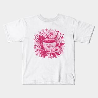 mornings are for coffee and contemplation Kids T-Shirt